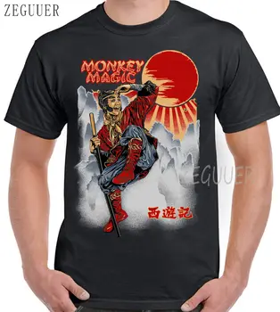 

MONKEY MAGIC T-SHIRT Mens Retro Harajuku Oversized T-shirt Hip Hop Men Droshipping Short Sleeve Tshirt Tees anime shirt