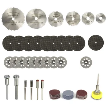 

83Pcs Cutting Wheel Set 1/8 Inch Handle Diamond Cutting Wheel, Mini HSS Saw Blade, Resin Cutting Disc Combined Tool Holder Kit,