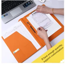 Папка для бумаг формата А4, Мультифункциональный Органайзер из искусственной кожи, крепкий офисный Органайзер, клипса, блокноты для письма