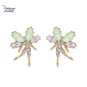 

Dvacaman Crystal Statement Earrings Women Wedding Bridal Dangle Drop Earrings Wholesale Jewelry Female Bijoux Party Gift Bijoux