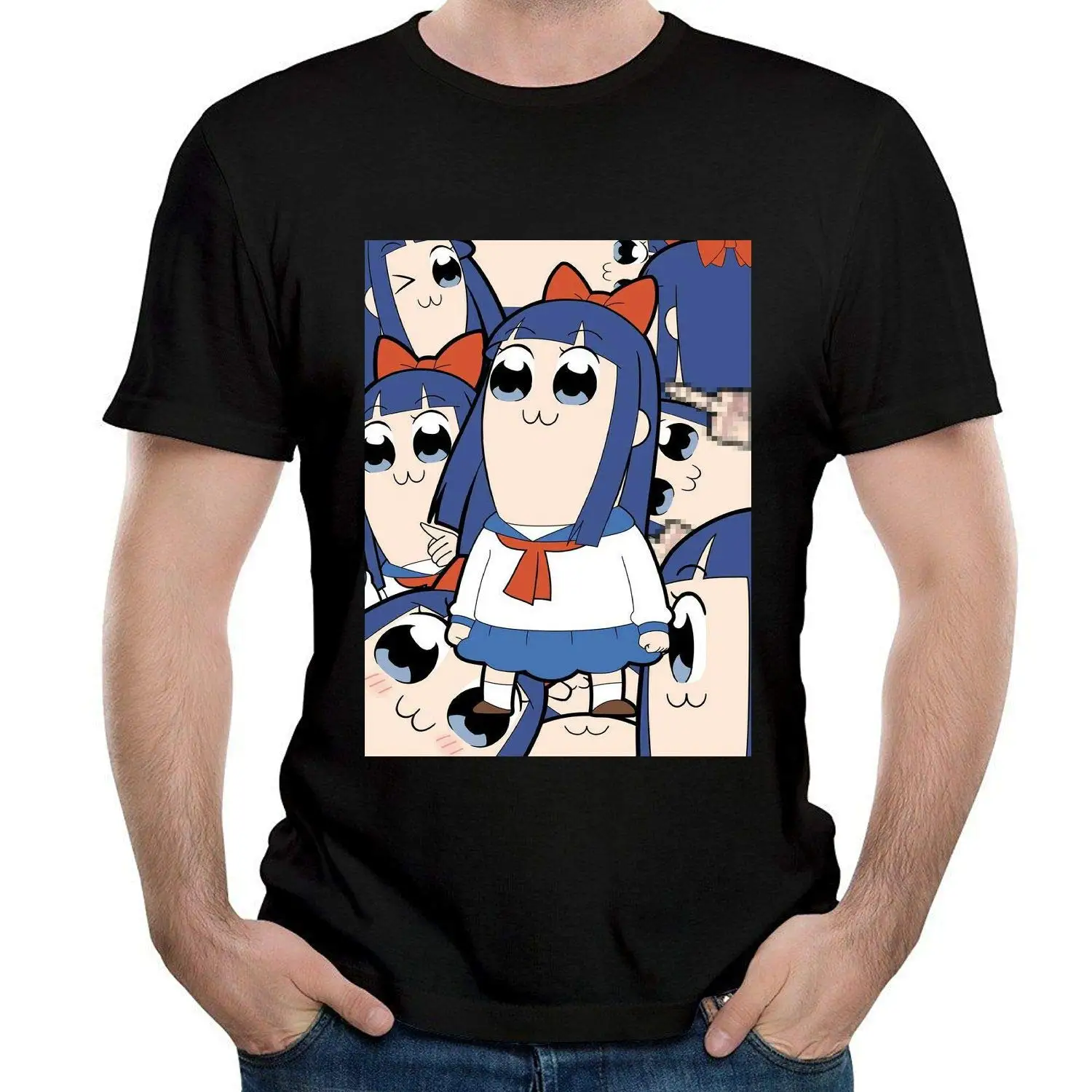 

GOFFFECC Men's Pop Team Epic Pipimi Black T Shirt Short Sleeve T-Shirt Free Shipping