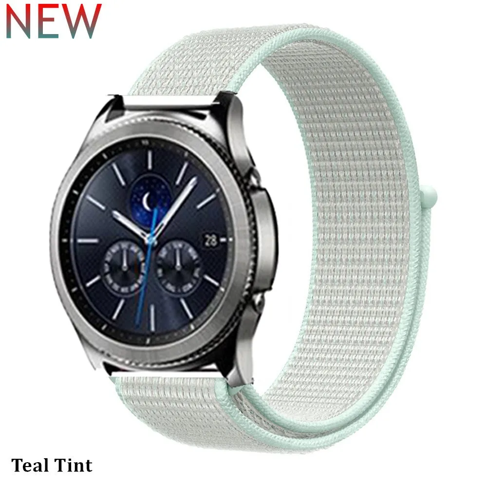 Galaxy watch band для samsung galaxy watch 46 мм 42 мм active 2 gear s3/huawei watch gt 2 ремешок 20 22 мм спортивный нейлоновый ремешок - Цвет ремешка: teal tint 30