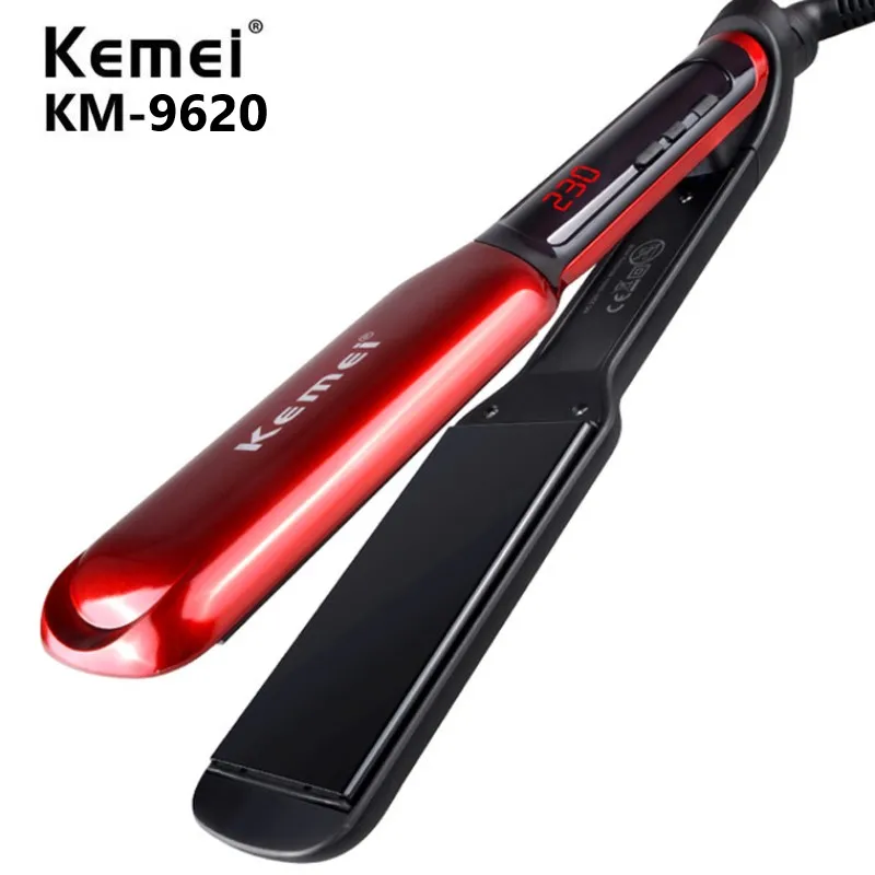 kemei professional flat irons hair straightener curling styling tools pranchas de cabelo LCD display straightening Irons | Красота и