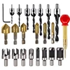23Pcs Woodworking Chamfer Countersink Drill Bit Set Wood Plug Cutter Automatic Center Pin Punch ► Photo 2/6