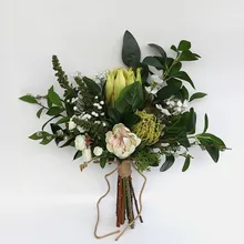 Европейский стиль кантри Свадебный букет Mariage Невеста фотография Холдинг цветок Бохо искусственный букет невесты цветок императора