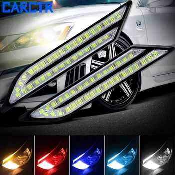 

Car Daytime Running Lights SMD Car DRL 7030 12V 5 Colors Daylight Led Strip Blade Side Light Rear Bumper Lightts Modified 2PCS