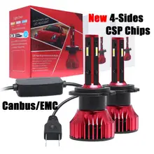 CarTnT мини CSP светодиодный H7 H4 H11 H1 H3 9005 HB3 9006 HB4 9007 Автомобильный светодиодный фары для авто 50 Вт 8000LM 6000 К авто светодиодный Canbus Светодиодные лампы 12V 24V