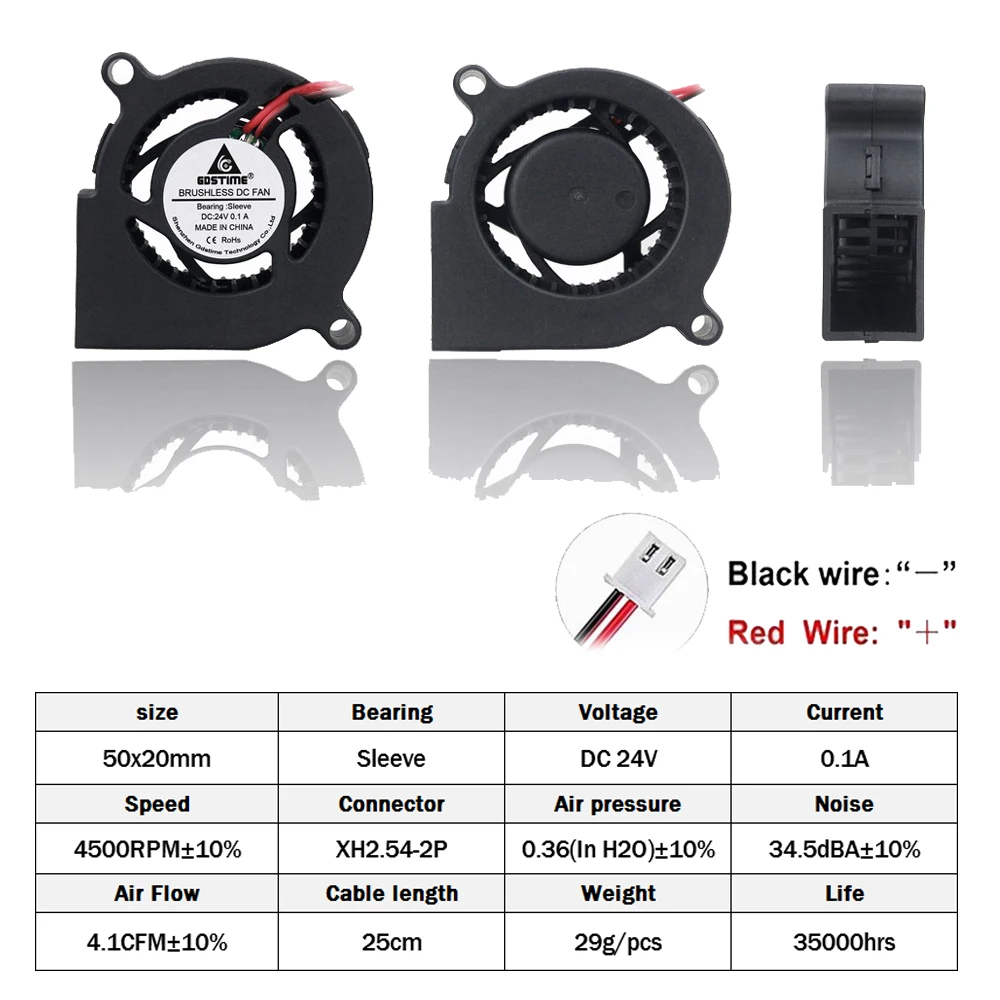 1 шт. центробежный вентилятор 24 В 50 мм 5000 об./мин.|blower fan|cpu cooling fancooling fan |