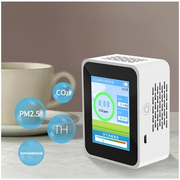 

Portable LCD Formaldehyde PM2.5 CO2 Detector Multifunctional Home Air Detector Intelligent Air Quality Analyzer Air Monitor