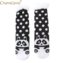 1 пара теплых плюшевых Хлопковых Носков для женщин и девочек с принтом милых животных, Kawaii домашняя обувь, женские носки с принтом, 9Nov
