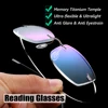 Men Women Rimless Reading Glasses Memory Titanium Clear Eyeglasses Magnetic Presbyopic Eyeglass +1.0 +1.5 +2.0 +2.5 +3.0 +3.5 ► Photo 3/6