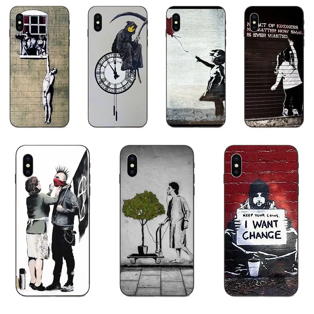 Soft Cases Capa Bansky For Xiaomi Redmi Note 3 3S 4 4A 4X 5 5A 6 6A 7 7A K20 Plus Pro S2 Y2 Y3 | Мобильные телефоны и