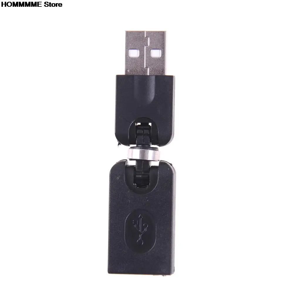 Адаптер USB 2 0 штекер-гнездо вращающийся на 360 градусов черный 1 шт. | Обустройство