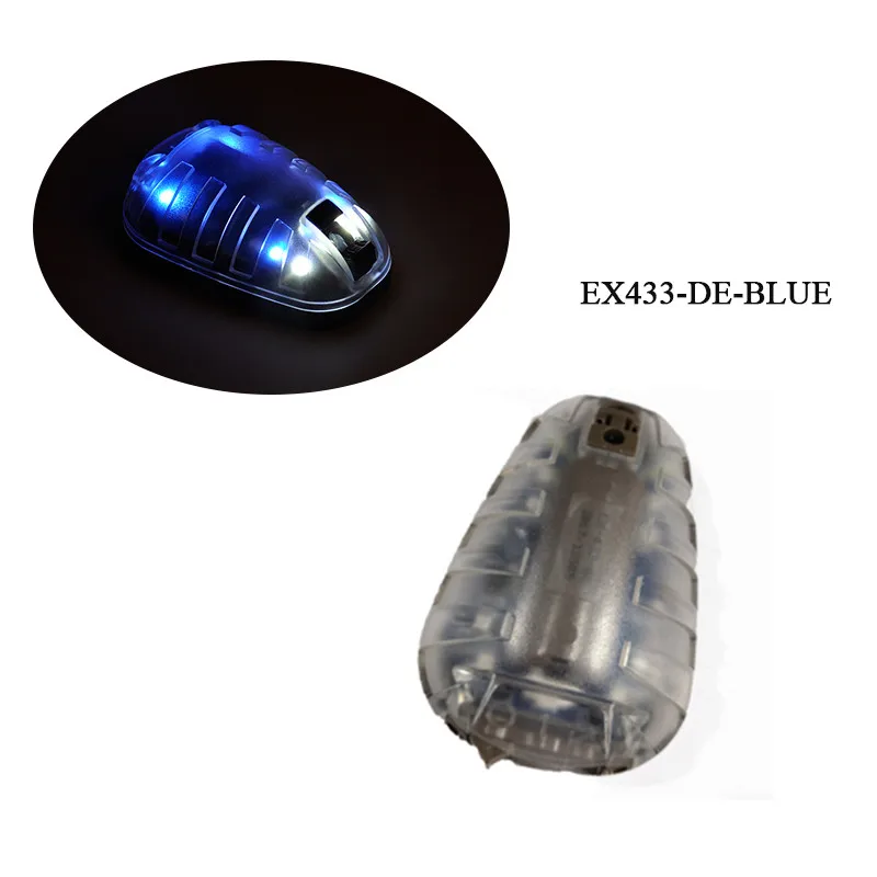 EX433-DE-BLUE Element Airsoft Armas шлем вспышка светильник HEL-STAR 6 сигнальный стробоскоп водонепроницаемый Mich Быстрый Шлем спасательный шлем светильник - Цвет: EX433-DE-BLUE