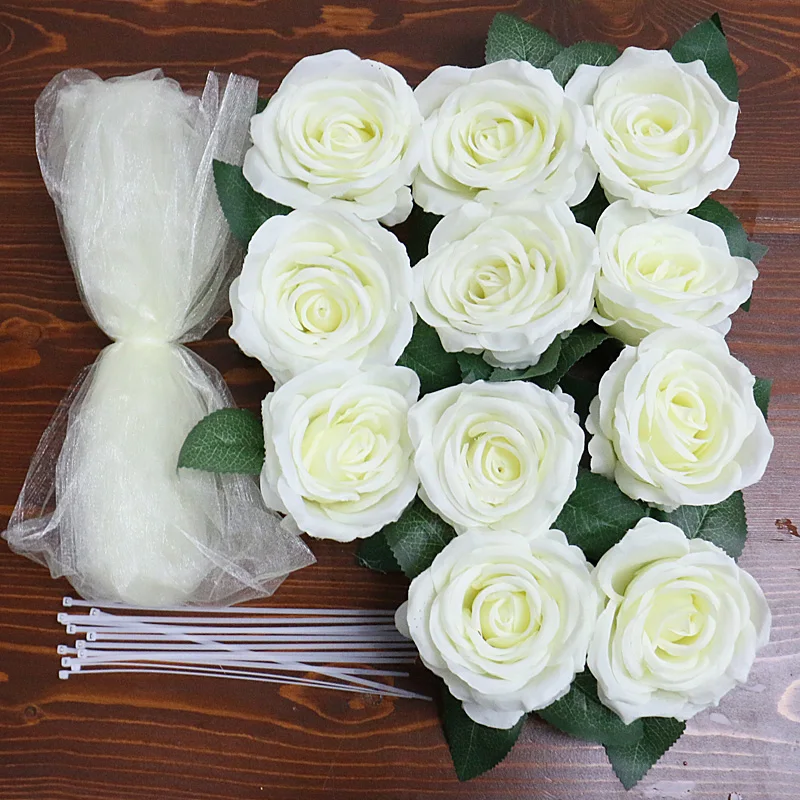 Hochzeit Auto Dekoration Blumen Set Romantische Silk Gefälschte Künstliche  Rose Blume Garland Ziehen Blumen DIY Hochzeit Party Zubehör - AliExpress