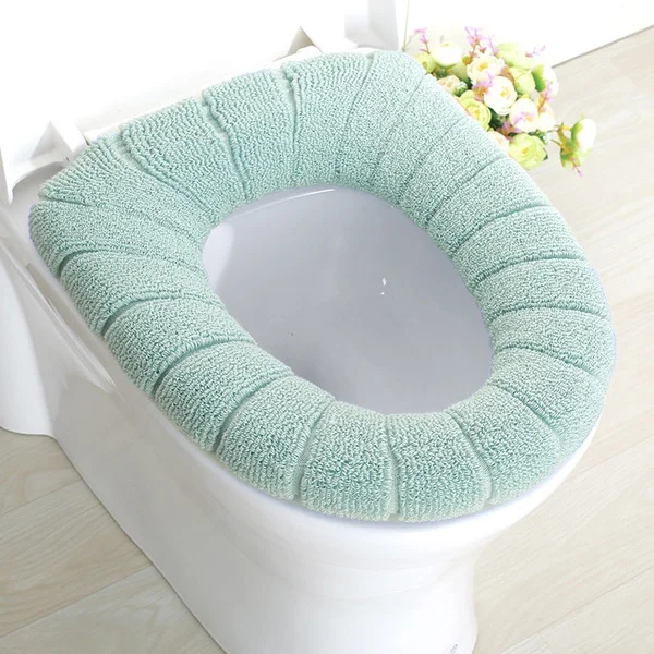 2 Styles Toilet Seat Cover Warm Soft Washable Mat Home Decor Closestool Mat Seat Case Toilet Lid Cover Bathroom Accessories