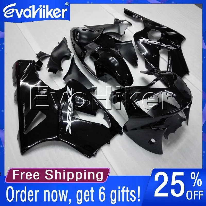 

Custom motorcycle plastic cover for ZX-12R 2002 2003 2004 black ABS fairing Injection mold+gifts
