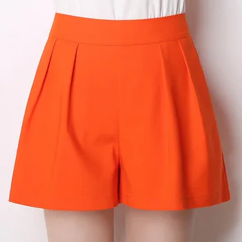 

Casual Active Summer Shorts Gray Women Ladies Straight Elastic Waist Solid High