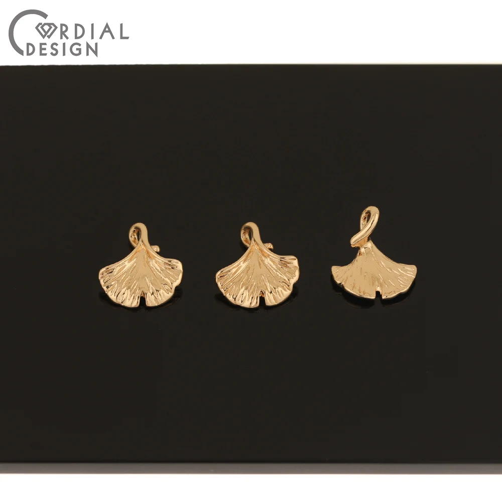Cordial Design 100Pcs 14*16MM Earrings Pendant/Jewelry Accessories/DIY Making/Leaf Shape/Jewelry Findings & Components/Hand Made - cordial