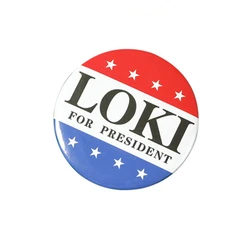 Movie Loki Superhero President Badge Cosplay Acrylic Pins Brooch Prop Accessories