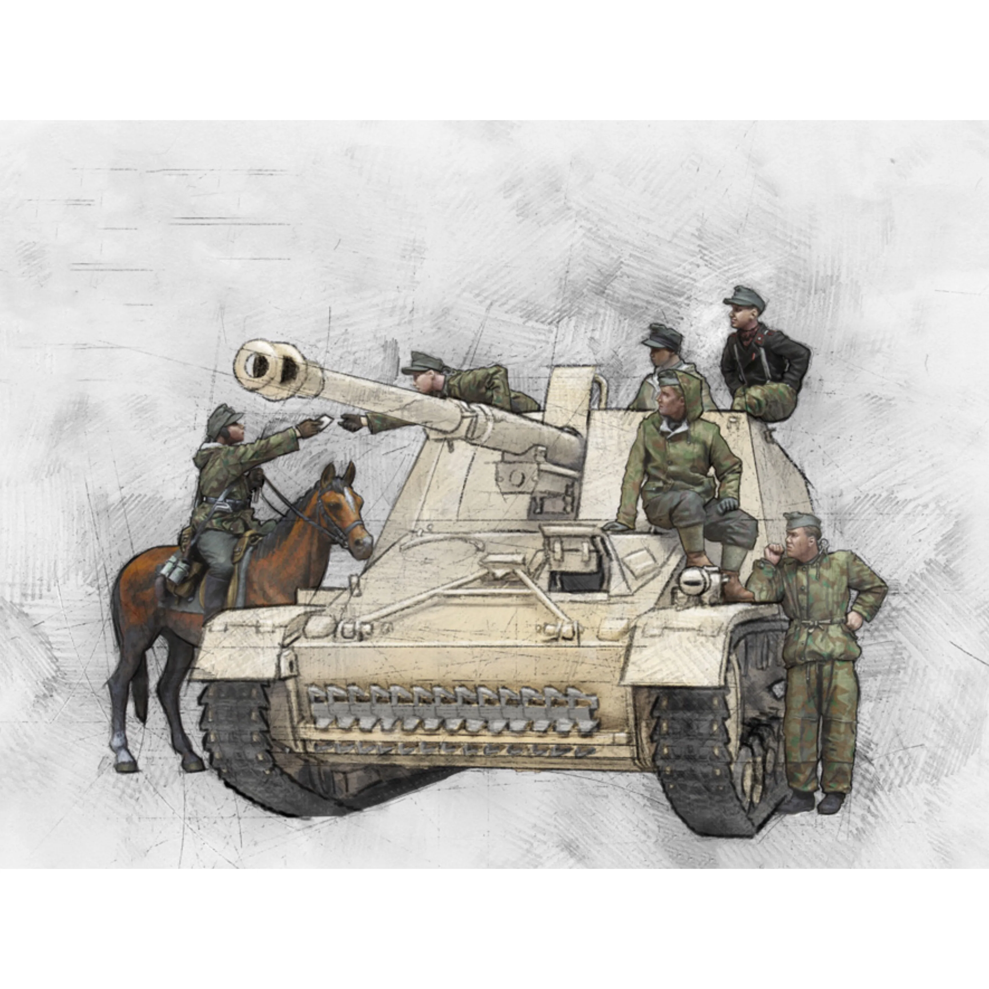 

Модель из 1/35 смолы GK, военная тема, несобранный и Неокрашенный набор