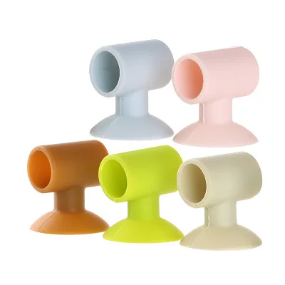2pcs Door Handle Silicone Anticollision Sucker Home Door Protecting Pad Door Stops Mats