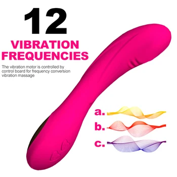 G Spot Dildo Vibrator for Woman Silicone Waterproof 12 Modes Vibrador Clitoris Massager Female Masturbator Sex Toys for Woman 4