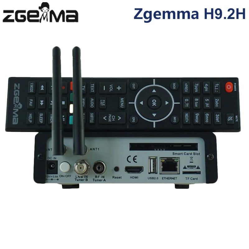 4K спутниковый ТВ приемник zgemma h9.2h DVB-S2X+ DVB-T2/C тюнер Engima2 Linux 4,1 muli-stream iptv stalker bulit в wifi