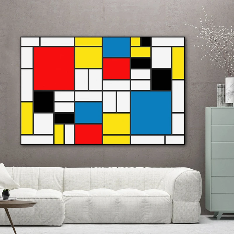 Абстрактная живопись сетка картины от Piet Cornelies Mondrian современные на холсте