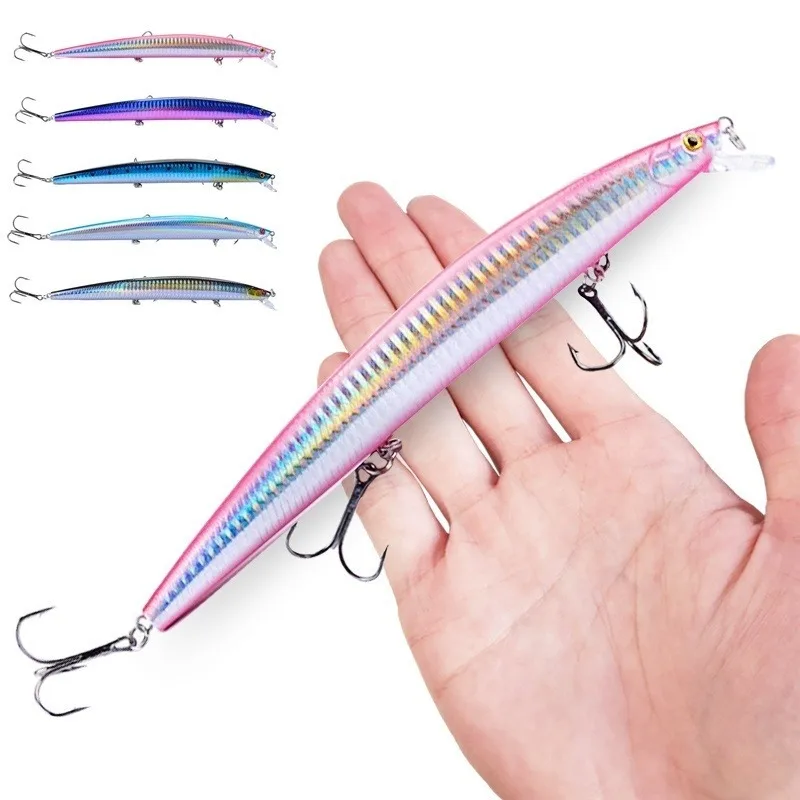16 Colors 18cm 24g Minnow Fishing Lure Laser Crankbait Hard Artificial Bait Plastic Big Fake Fish Lures Sea Fishing Bait 4