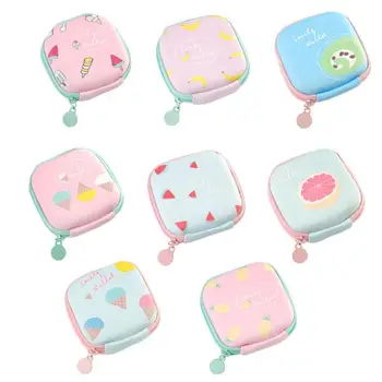 

Cartoon Cute Fruit Coin Bag PU LeatherZipper Fruit Coin Case Purse Mini Wallet Card Holder Girl Earphone Storage Bag