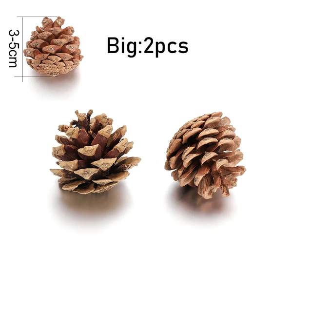 3 Sizes Real Natural Pine Cones Bauble 
