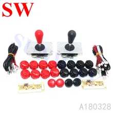 2 игроков аркадный джойстик DIY Kit с нулевой задержкой, usb-датчик для ПК Джойстик Sanwa для аркадных игр+ sunway кнопка для Аркады MAME