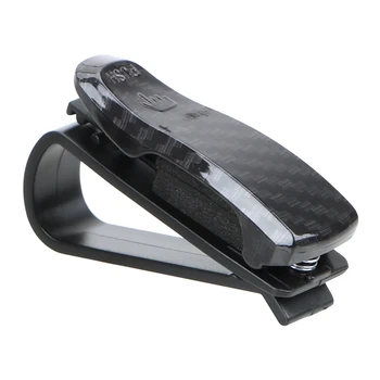 

LEEPEE ABS Auto Fastener Clip Eyeglasses Holder Glasses Holder Wood Grain Glasses Case Car Vehicle Sun Visor Sunglasses Clamp