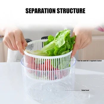 

Salad Spinner Vegetables Leaf Lettuce Dryer Drainer Fruit Wash Clean Basket Plastic MSU88