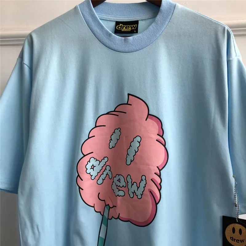 2020ss Drew House Catoon Candy Gum футболки для женщин и мужчин Джастин Бибер DREW футболки летний стиль футболки