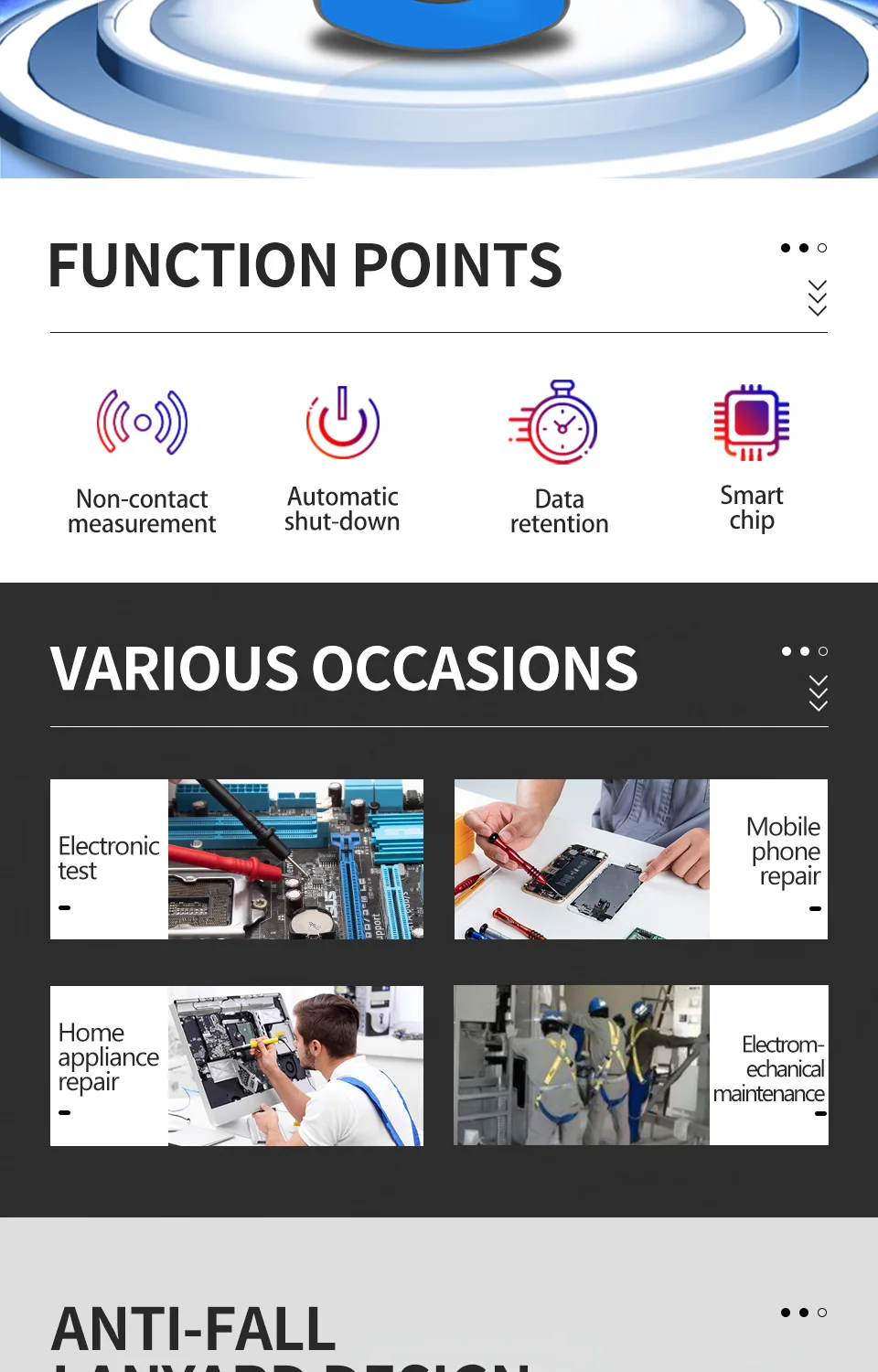 Amperímetro digital aneng st201, medidos de voltagem