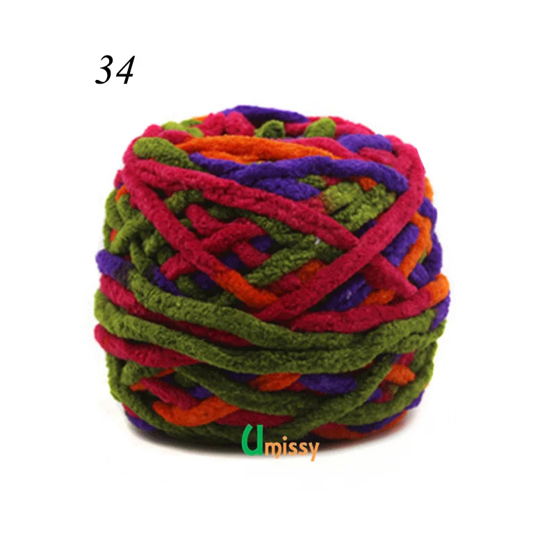 4 шт красочные толстые пряжи для вязания красивая шляпа шарф свитер обувь гигантская шерсть кашемировое одеяло пряжа - Цвет: 34 4pcs