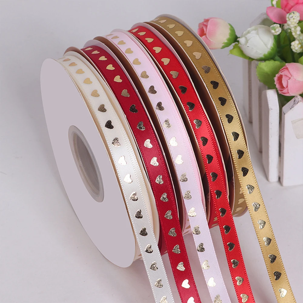 5 Yards Valentine's Day Themed Grosgrain Ribbons Designs for DIY Gifts Wrapping, Wedding Decoration, Crafts, 1/1.5cm Width ribbon decoration ribbon supplies grosgrain ribbon