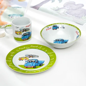 

A set of children's dishes "Friends", 3 items: mug 230 ml, bowl 400 ml, plate