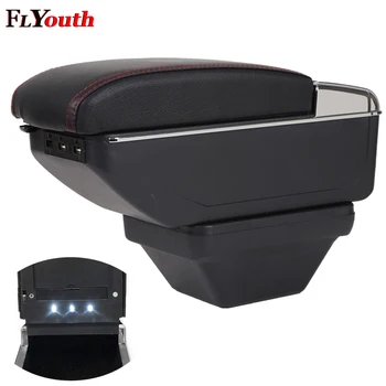 

Car Armrest Box For MorrisGarages MG ZS 2017-2019 USB Charging LED Light Arm Rest Rotatable Centre Console Storage Box Styling