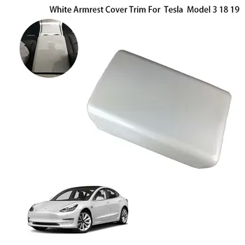 

For Tesla Model 3 Armrest Center Console Cover - ABS Pearl White
