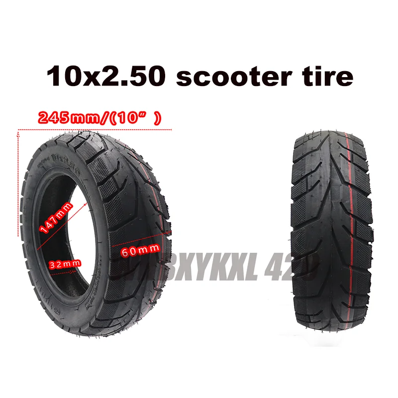 10x2.50 TUOVT scooter tires suitable for 10 inch electric motor Inflatable non-slip rear-resistant nylon | Спорт и развлечения