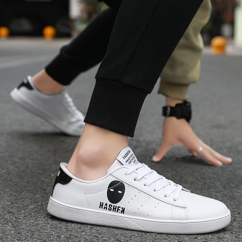 

Large Size MEN'S SHOES Couples Trend Sports Footwear Versatile Breathable White Shoes Men's Teenager Skate Shoes