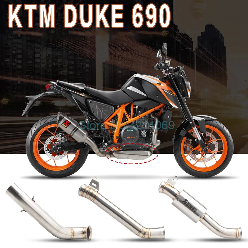 KTM Duke 690 выхлопная труба мотоцикла среднего соединения трубы соединения универсальный модифицированный Akrapovic Escape Нержавеющая сталь глушитель системы