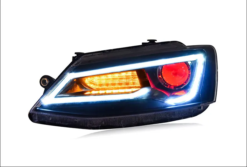 Автомобильный стильный головной светильник s для VW Jetta 2011- светодиодный головной светильник VW Jett Светодиодный дневной ходовой светильник светодиодный DRL Bi-Xenon HID