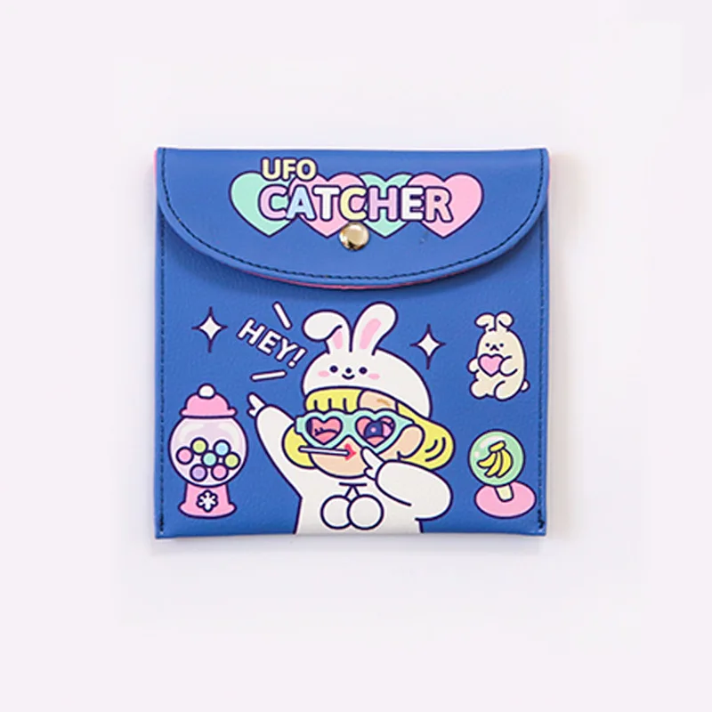 Manglad девочки санитарный мешок единороги кролик мультфильм шаблон милый Kawaii ID кредитный держатель для карт чехол Корея Япония портмоне - Цвет: C