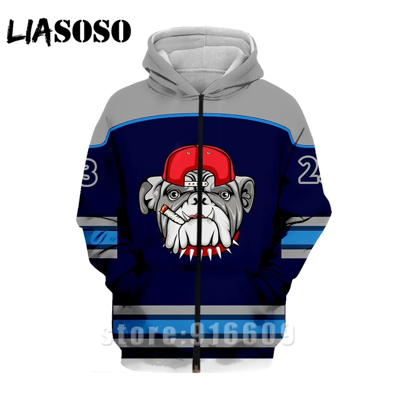New Design Women Men 3D Print Animal Bulldog Hoodies Cosplay Jacket Sweatshirt Anime Harajuku Hoodie Hip Hop Dog Zipper Hoody (13)