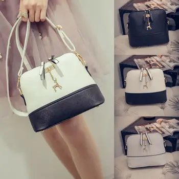 

Fashion Women Deer Pendant PU Leather Handbag Ladies Zipper Shoulder Bag Tote Purse Messenger Hobo Satchel Bag 2020 new