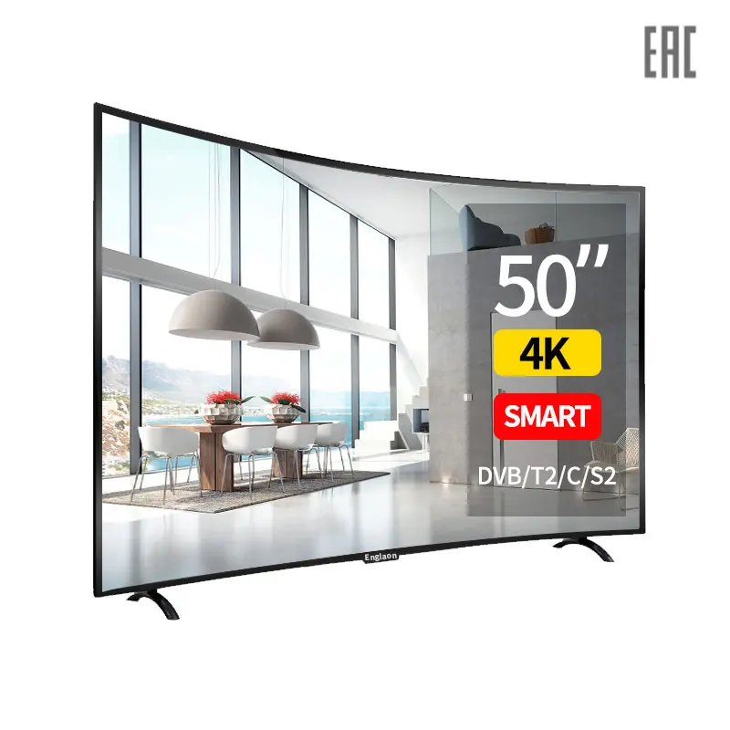 Tv 50 inch 4K Smart TV sets curved screen Android 7.0 digital TV LED TV